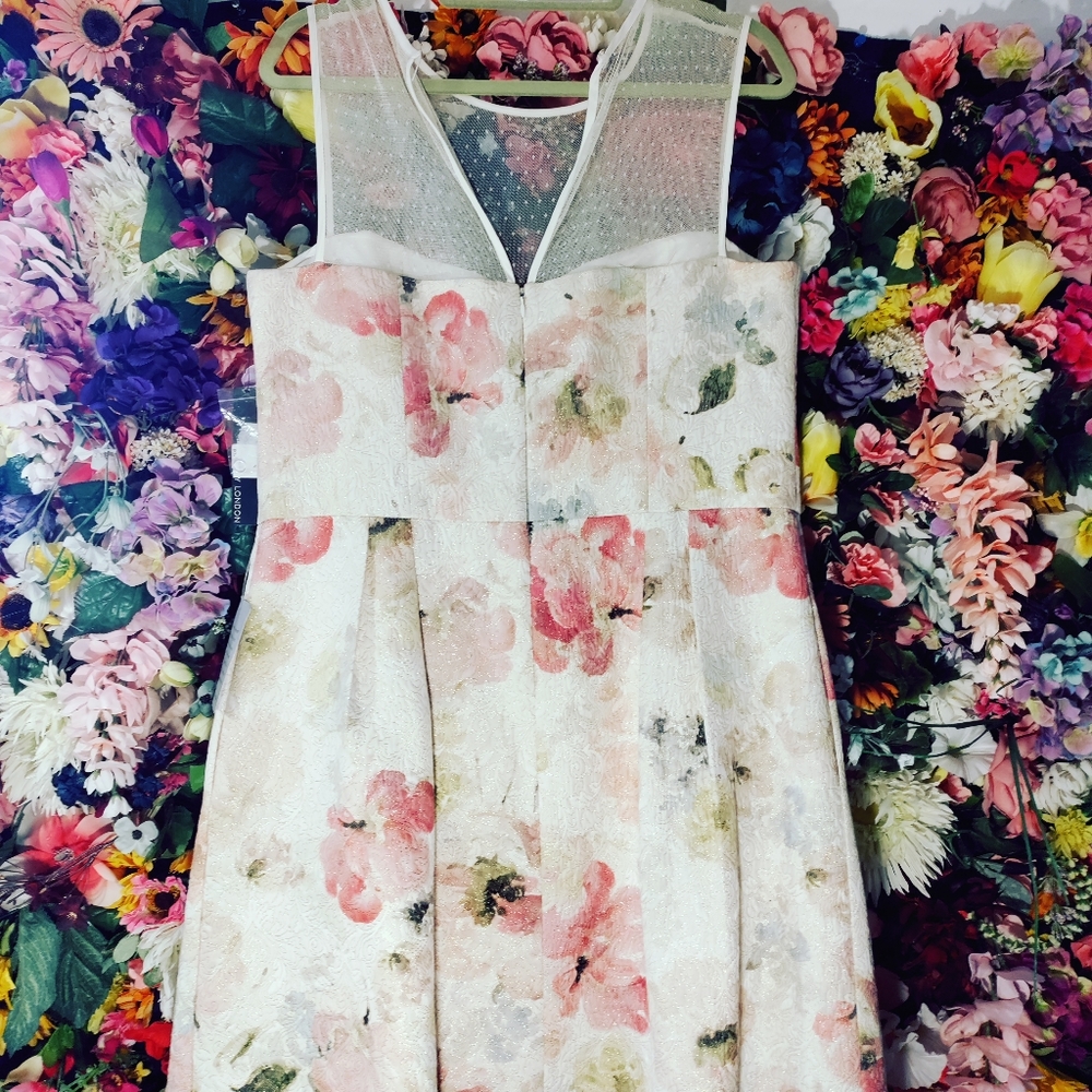 SOLD Maggy London Floral Sparkly Party Dress - Picture 8 of 8